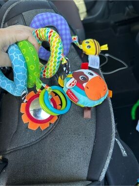 Infantino Colorful Spiral Activity Toy - Blue Green Purple Orange Yellow